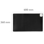 Alfombra y superficie térmica con calefacción para escritorio suelo y pies de 60 x 36 cm 85W negro - HP00200 - 02