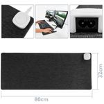 Alfombra y superficie térmica gris oscuro de 80x32cm 77W con calefacción para escritorio suelo y pies - HP00800 - 02