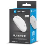 Ratón óptico Natec Ruff 2 1000DPI color blanco NMY-1988 - NT24300 - 08