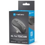 Ratón óptico inalámbrico Natec Toucan 1600DPI negro/gris NMY-1650 - NT25400 - 05