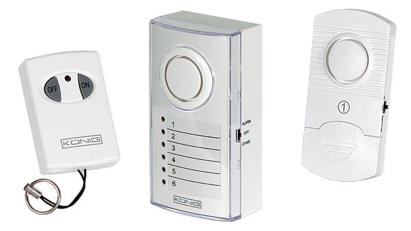 Sistema de alarma inalámbrica (9 piezas) mandos, SIRENA de 100dB y Sensores movimiento - SW 3060 - 01