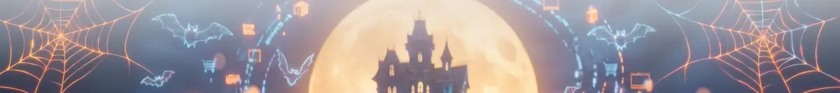 Banner horizontal de Halloween 2026